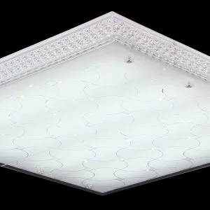 White Round Glass Shade LED ceiling lamp