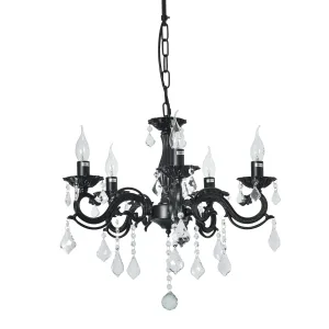 CE Retro Industrial Hanging Light E14 Decorative Pendant Lamp metal candle chandeliers with K9 crystal drops